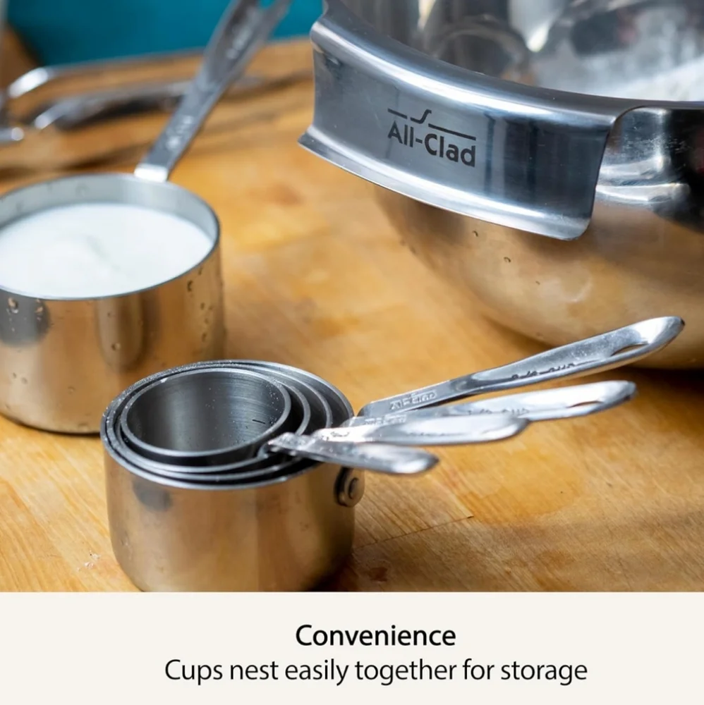 All-Clad standard measuring cup set of 4 stainless steel - NEW with tags!